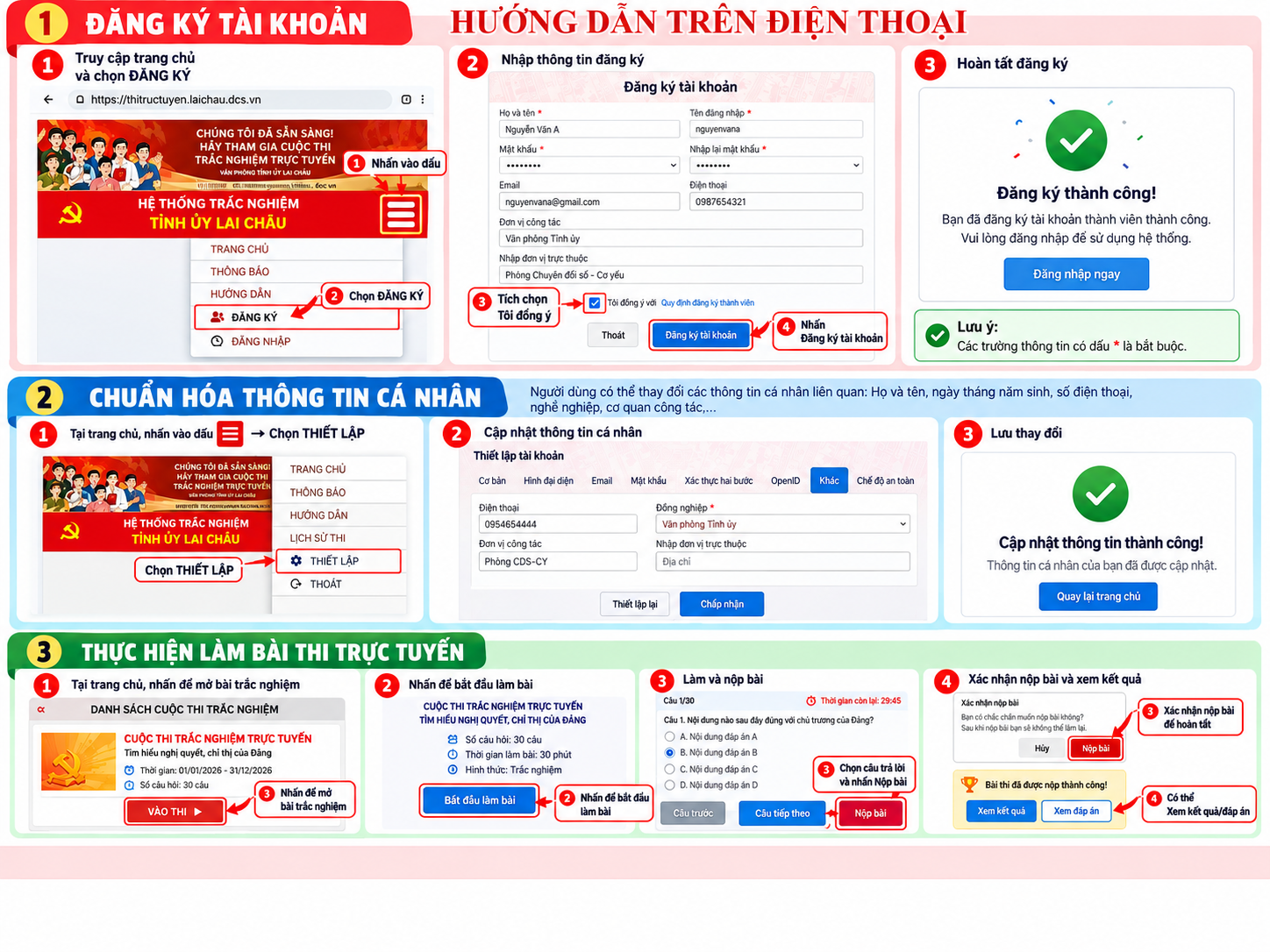 Hướng dẫn sử dụng phần mềm trắc nghiệm
